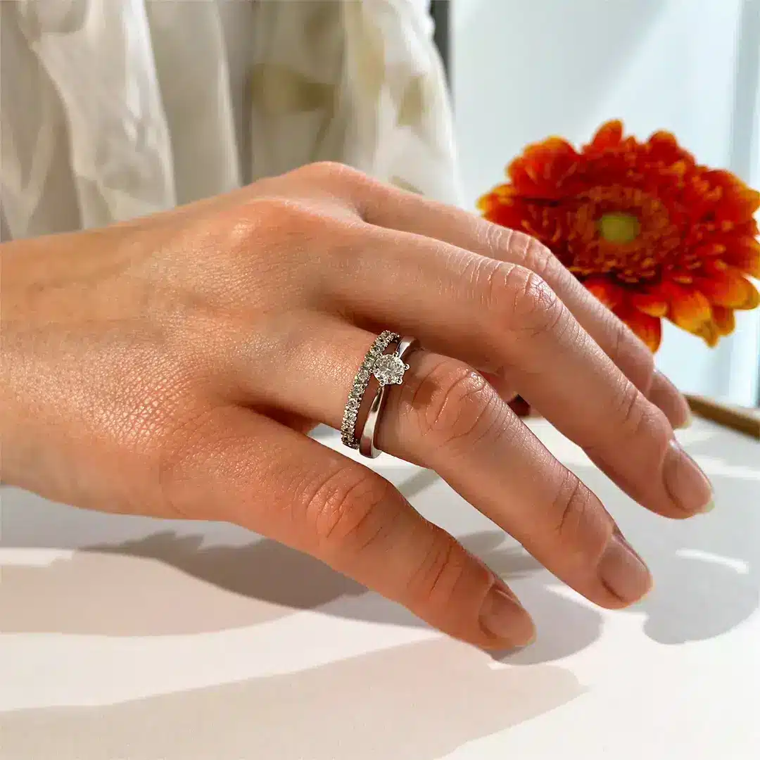 Memoire Ring in Kombination mit dem Verlobungsring Juwelier Brandstetter