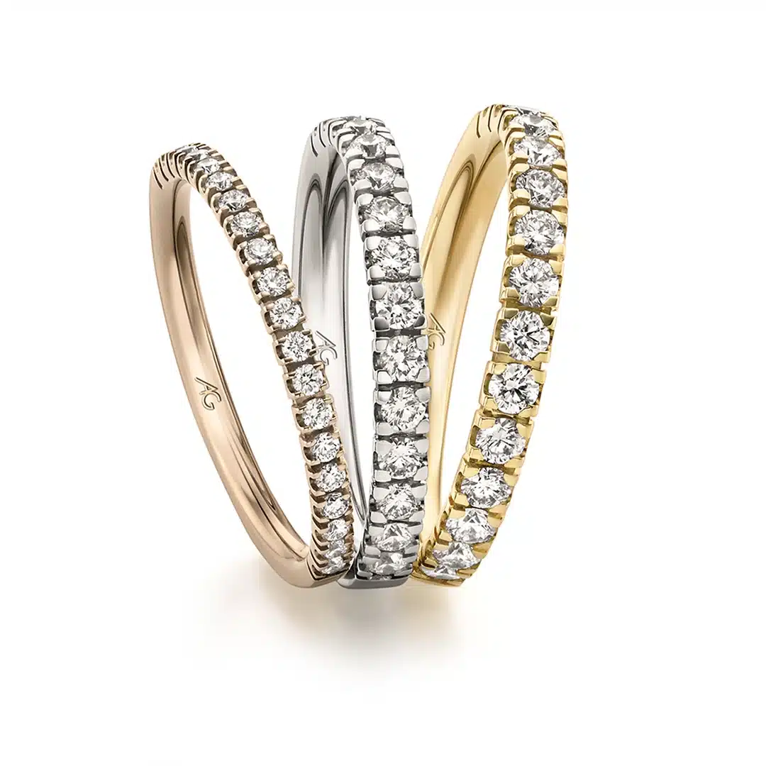 Memoire Ringe in Weißgold Gelbgold Rotgold Verlobungsringe von Juwelier Brandstetter in Wien