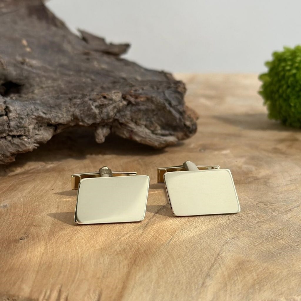 Herrenschmuck Goldschmuck für Herren Manschettenknöpfe 585 Gelbgold 16207