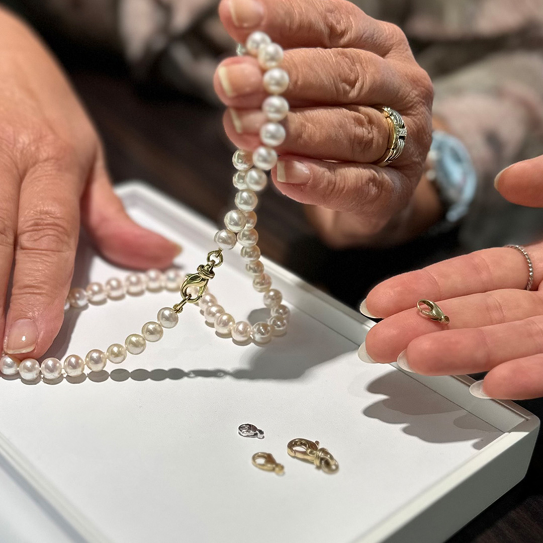 Halsschmuck Verschluss erneuern Karabiner und Springring